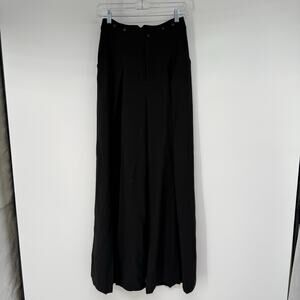 Voodoo Vixen Wide Leg Trouser Women's Size S Black Pleated Woven Retro